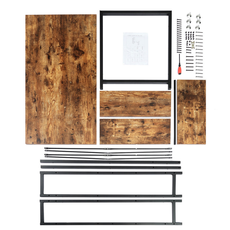 Andrick Metal Base Computer Desk