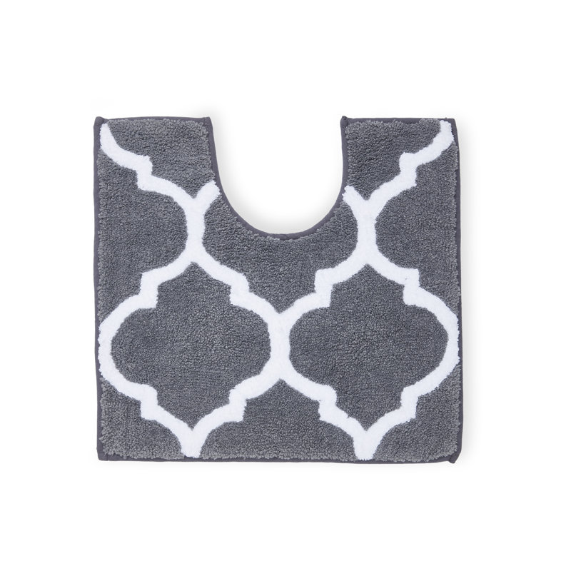 Contour Mat, Charcoal/White