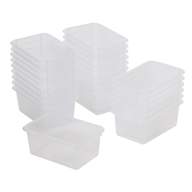 25 bacs de rangement ECR4Kids, Transparent