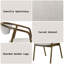 Chaise d'appoint en chenille et noyer Delina