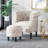 Starks Upholstered Chesterfield Chair with Ottoman-1083616617