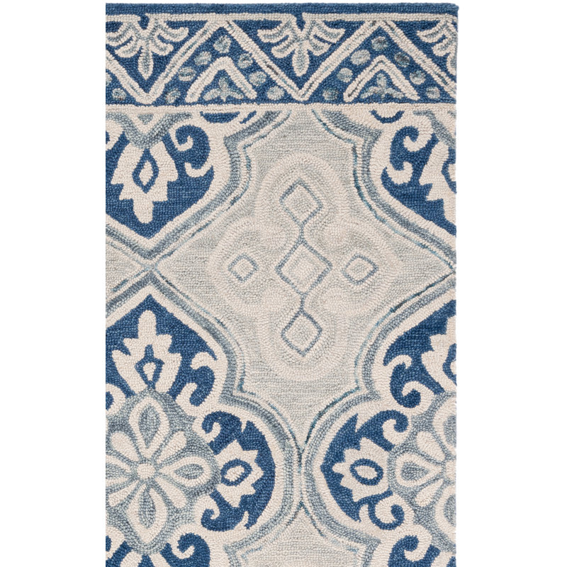 Empris Hand Tufted Wool Geometric Rug, Runner 2'3" x 9'