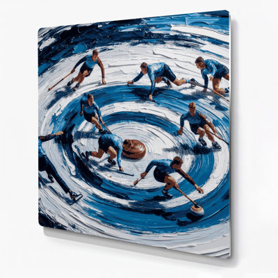 Art mural gris sportif Sports Curling