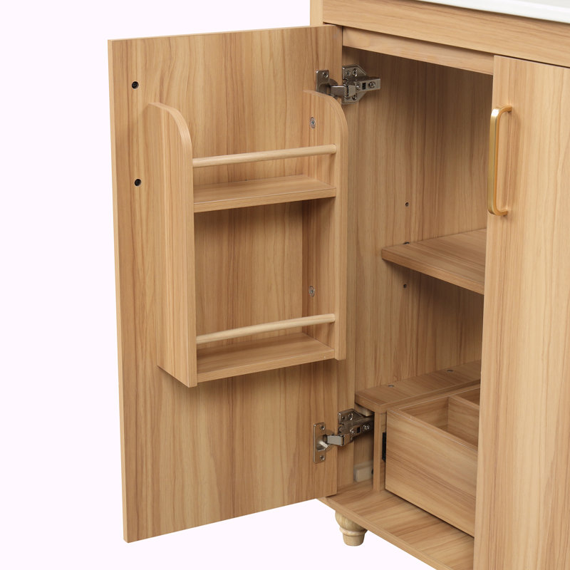 Meuble-lavabo simple 30 po avec plateau en céramique Lockbourne