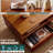  Harmony 47.2”W Coffee Table with Storage, Rectangular Wood Center Table for Living Room, Multiple Colors, Dual Solutions - 2 Smooth Drawers & Open Storage, Walnut Finish-1603077808