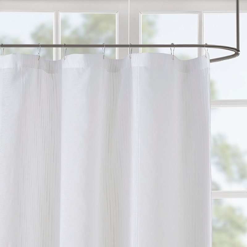 Rideau de douche diaphane, Blanc