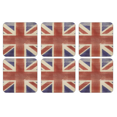 Sous-verres Pimpernel Union Jack Flag 4 po x 4 po