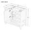 Meuble-lavabo 36 po sans lavabo, base d'armoire seulement, une armoire et trois tiroirs, noir