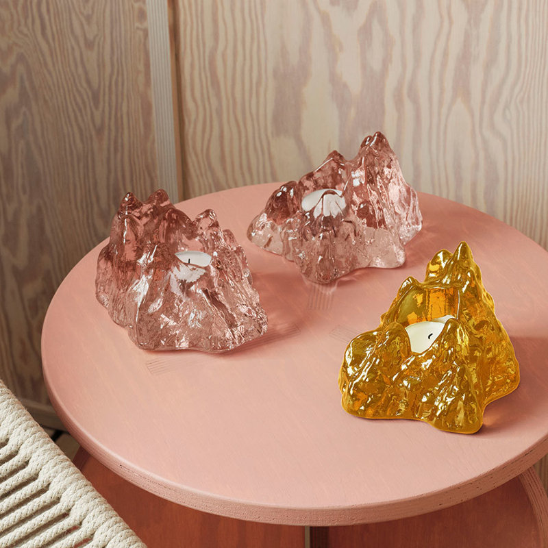 The Rock Votive Candle Holder, Pink