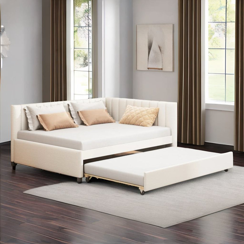Motilal Upholstered Daybed, Beige