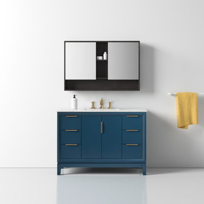 Elizabeth 48" Single Bathroom Vanity Set with Faucet