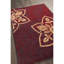 Tapis en laine à motif floral oriental traditionnel Jonas touffeté à la main bourgogne, orange-jaune et mauve discret Jonas-24361774