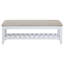 Banc rembourré avec tablette Kahn - blanc