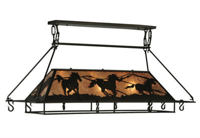 Greenbriar Oak Wild Horses Pot Rack
