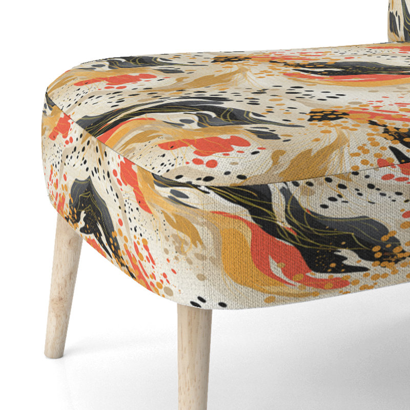 Multicolore Urban Elegance I - Chaise d'appoint rembourrée moderne et contemporaine
