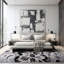 Tapis gris / argenté / noir Rooshi-33381050