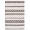 Atousa Hand Woven Wool/Cotton Striped Rug in Ivory/Grey