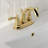 Kingston Brass Two-Handle 3-Hole Deck Mount 4" Centerset Bathroom Faucet with Brass Pop-Up-38270854
