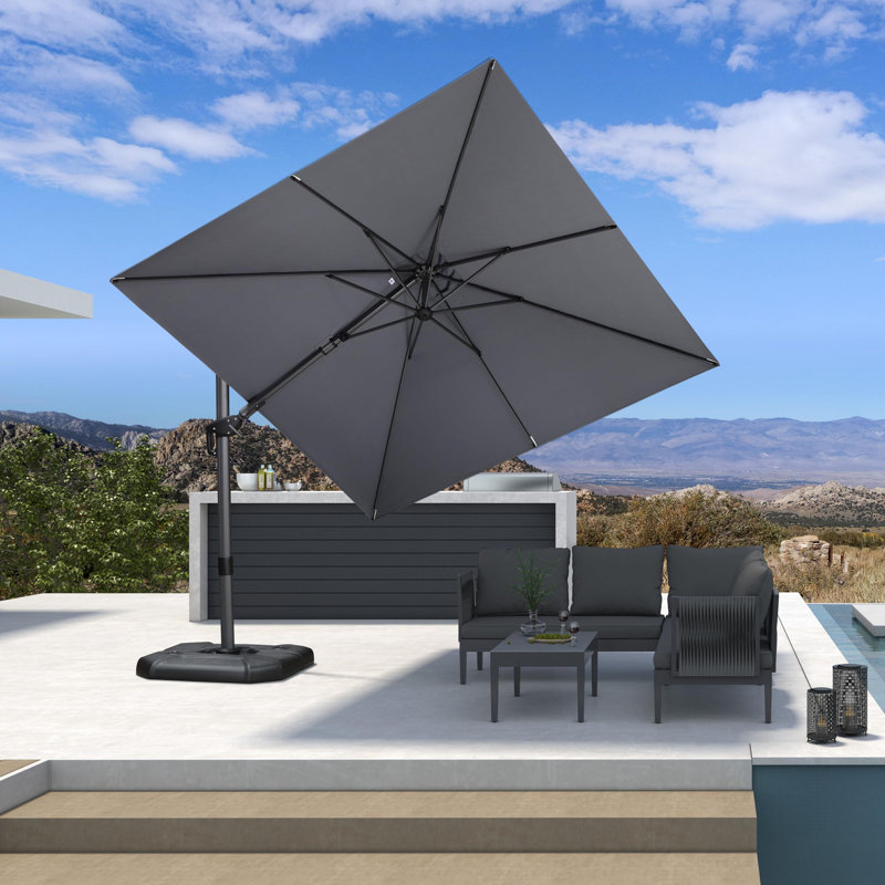 274cm Cantilever Parasol, Light Grey