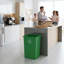 Bac de recyclage en plastique vert 35 gallons avec base renforcée-128822436