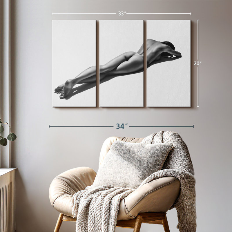 «Noir Sunbathing Model» sur, H 20 po x l 33 po