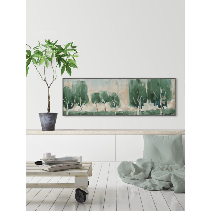 Smell of the Trees 1 Piece Single Picture Frame and Floater Frame Painting on Canvas, 25cm H x 76cm W x 3.81cm D