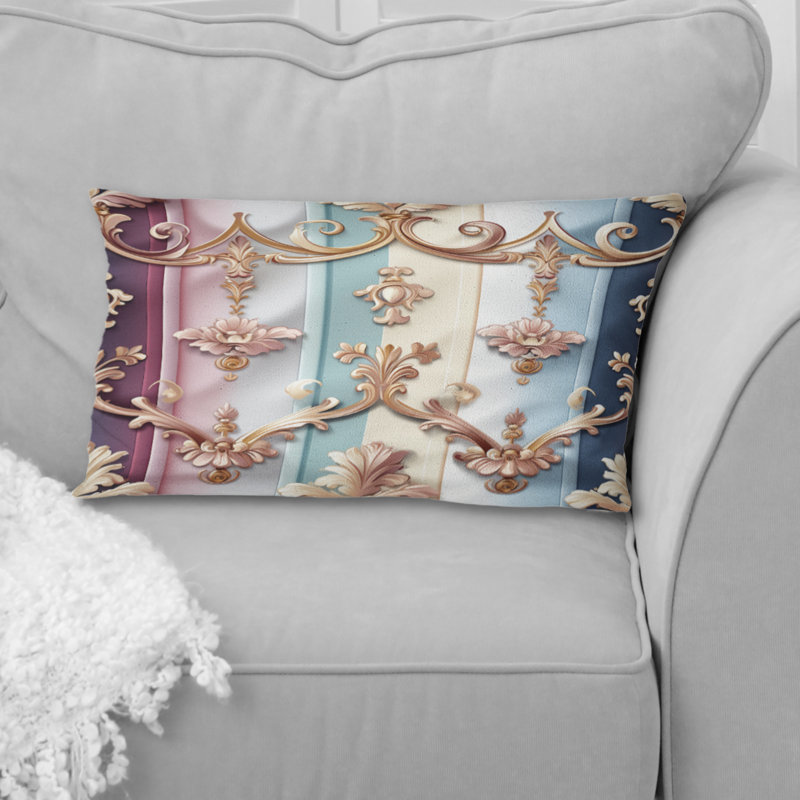 Coussin décoratif rayé bleu royal Royal Embrace