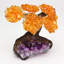 Small Genuine Citrine Clustered Gemstone Tree on Amethyst Matrix (The Money Tree)