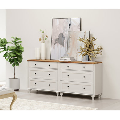 Commode double 6 tiroirs Keyla