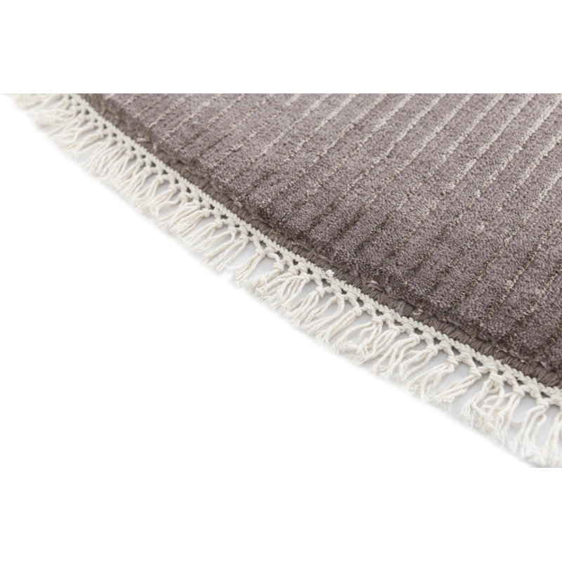 Tapis rond brun clair Murry