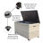 Wicker Patio Furniture Storage Box (Grey )