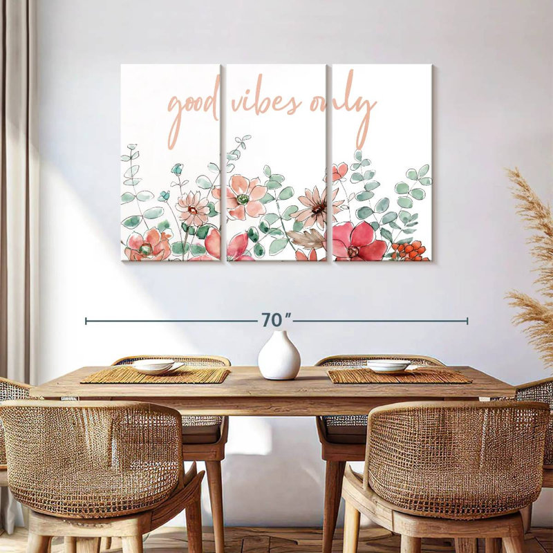 Tergel Spring Floral Good Vibes, 36" H x 57" W
