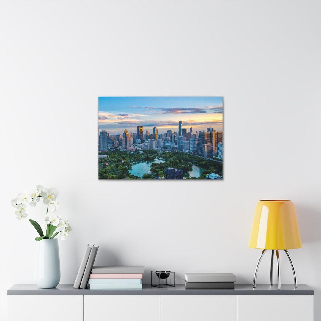 Bangkok Daytime Skyline Canvas Artwork Breathtaking Stunning Cityscape