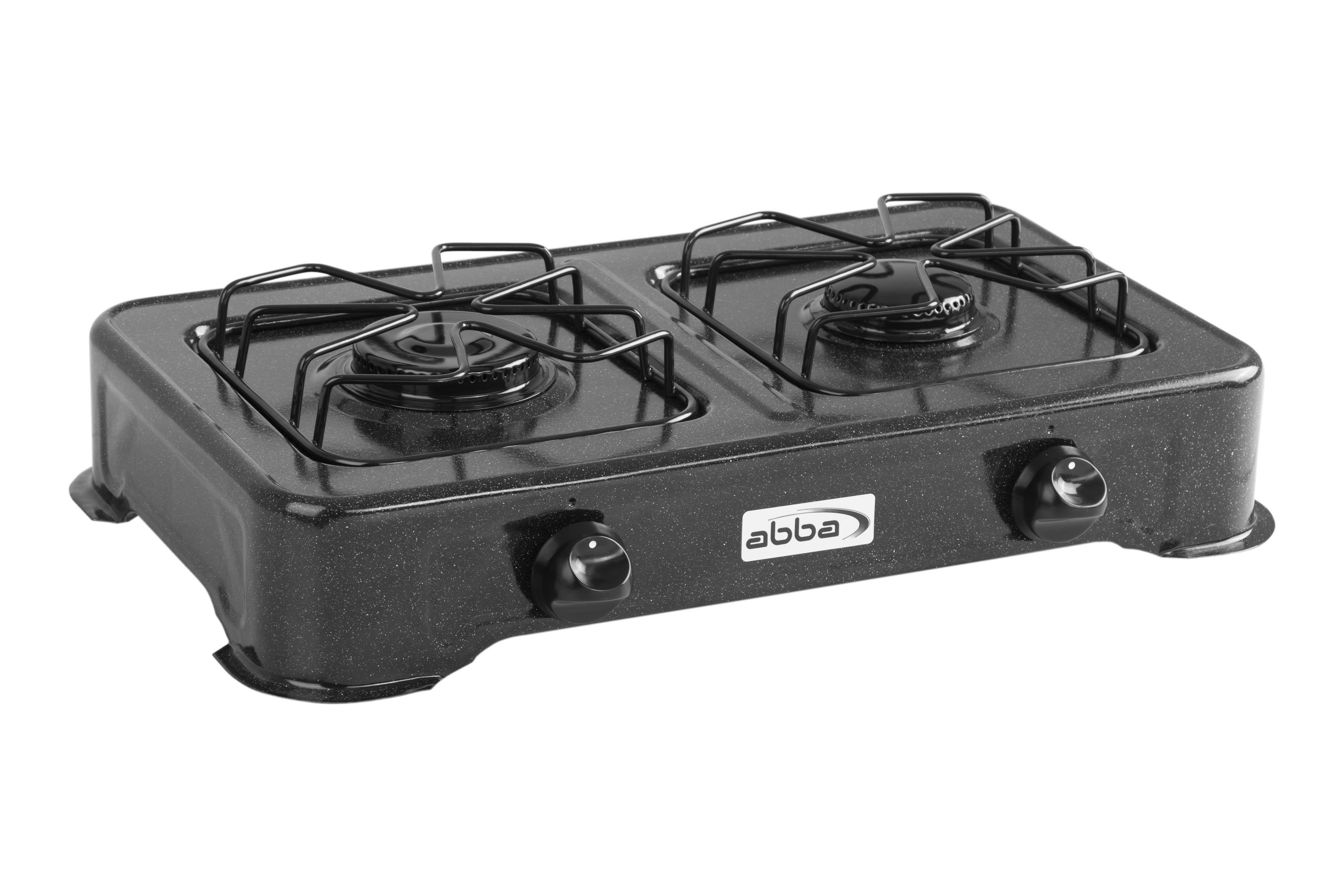 Abba Double Burner Portable Propane Stovetop - Lightweight Alloy Steel Portable Stove - Stove for Camping, Patio & Outdoor Activities, 13.19 x