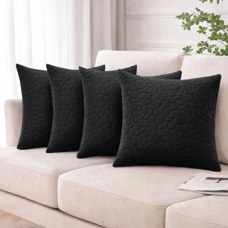 Square Throw Cushion Pad, Black