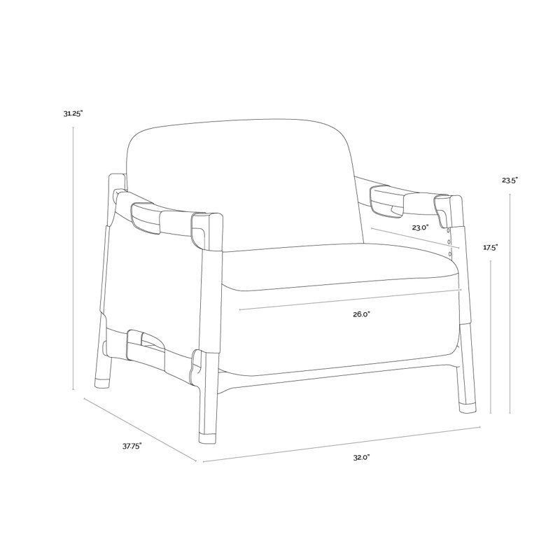 Calloway Armchair, Ivory
