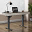 Standing desk with built-in outlet, glass top-116190705-116376191