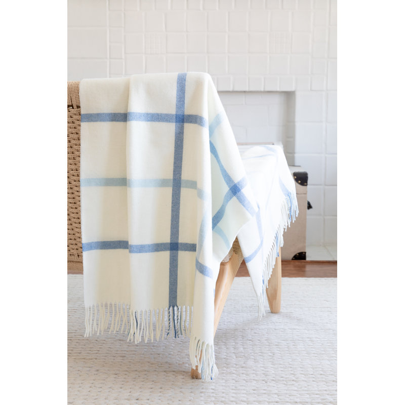 Tattersall Plaid Throw, Light Gray/Graphite