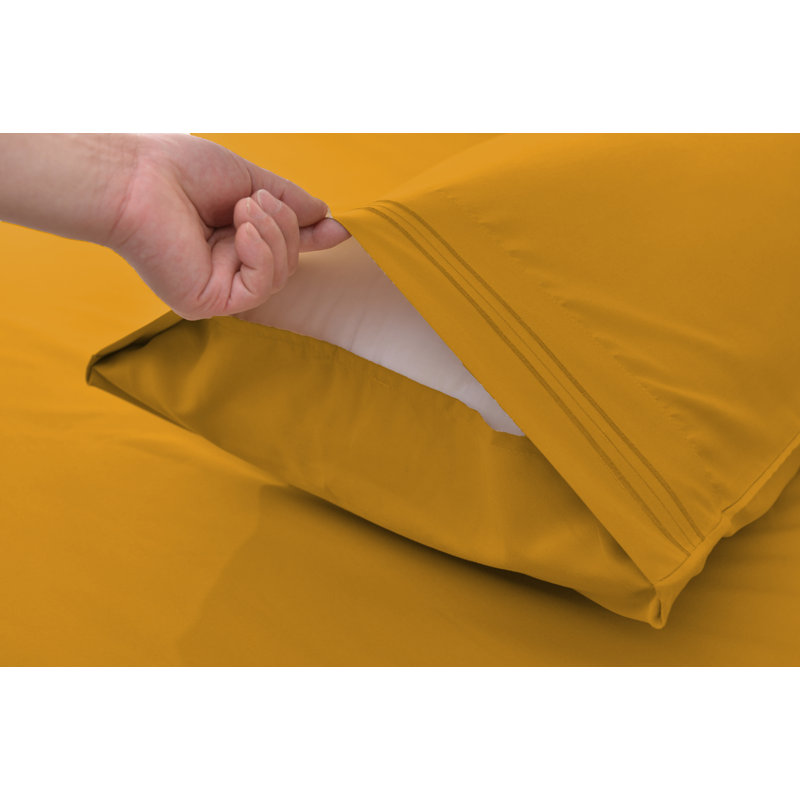 1800 Thread Count Rayon from Bamboo Sheet Set, Twin XL, Gold
