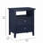 Weston Midnight Blue 2 Drawer Nightstand