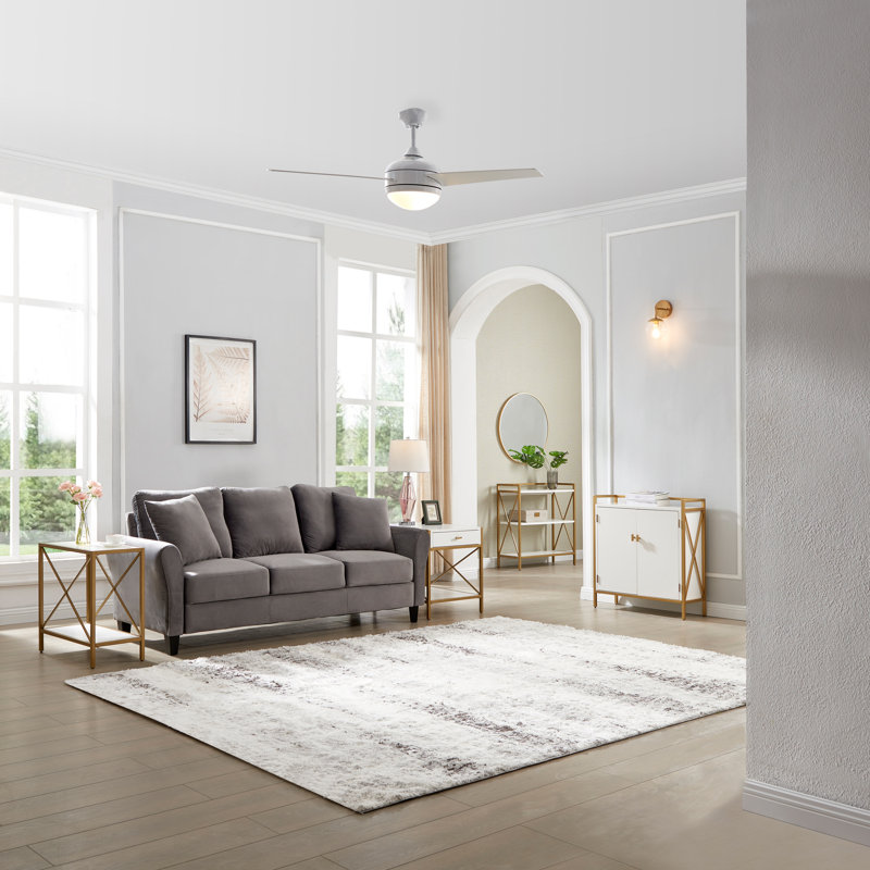 Farmingville 52'' Ceiling Fan with Light Kit, White with White Blade, Remote Control