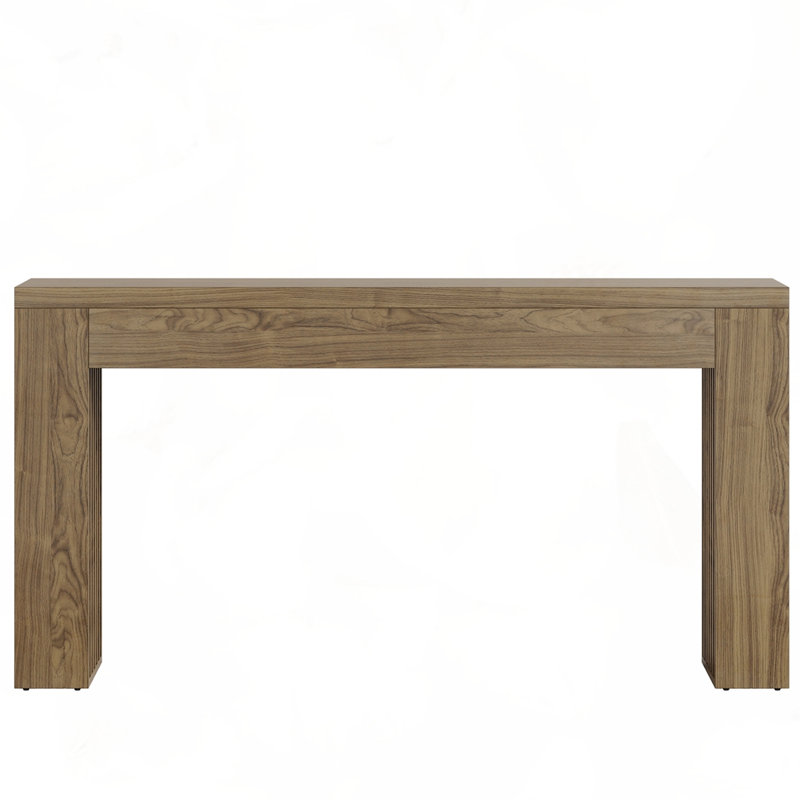 59" Farmhouse Console Table with Vertical Slat Legs