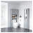 Over-the-Toilet Storage Cabinet with Shaker Doors, Gray MDF Bathroom Organizer
