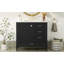 Meuble-lavabo moderne avec cadre en pin massif, 1 porte à fermeture douce et 3 tiroirs, armoire de rangement moderne-115688414
