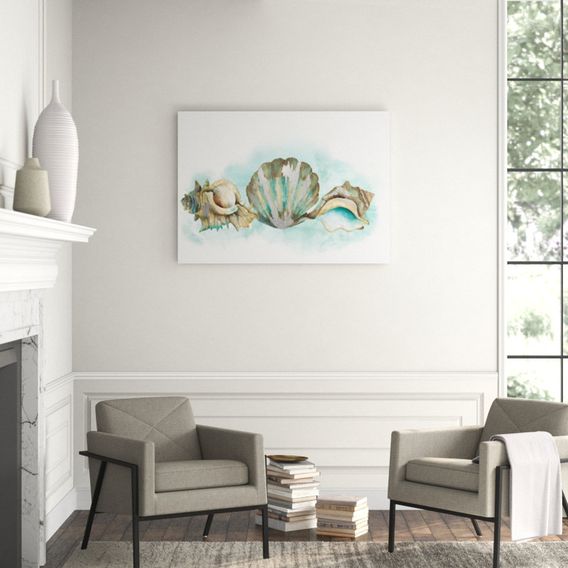 Sound From Sea Painting by Sara Brown, Gilded Silver, 36" H x 50" W x 1.5" D
