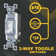 15 Tamper Resistant 3-Way Toggle Light Switch