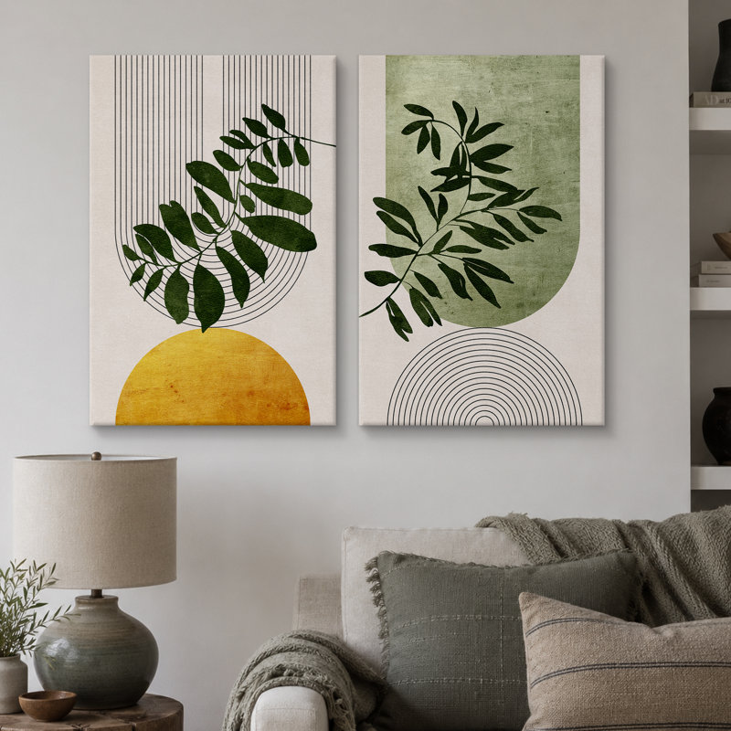 Boho Mid Mid Modern Modern, H 36 po x l 48 po, Toile tendue