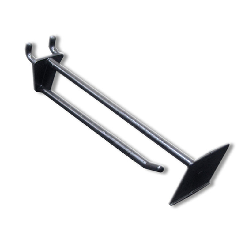 Black Glass-Filled Nylon Pegboard Hooks, 2-Inch, Set of 50