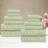 Zuma Zero Twist Cotton Medium Weight Soft Absorbent 12 Piece Towel Set-106528578