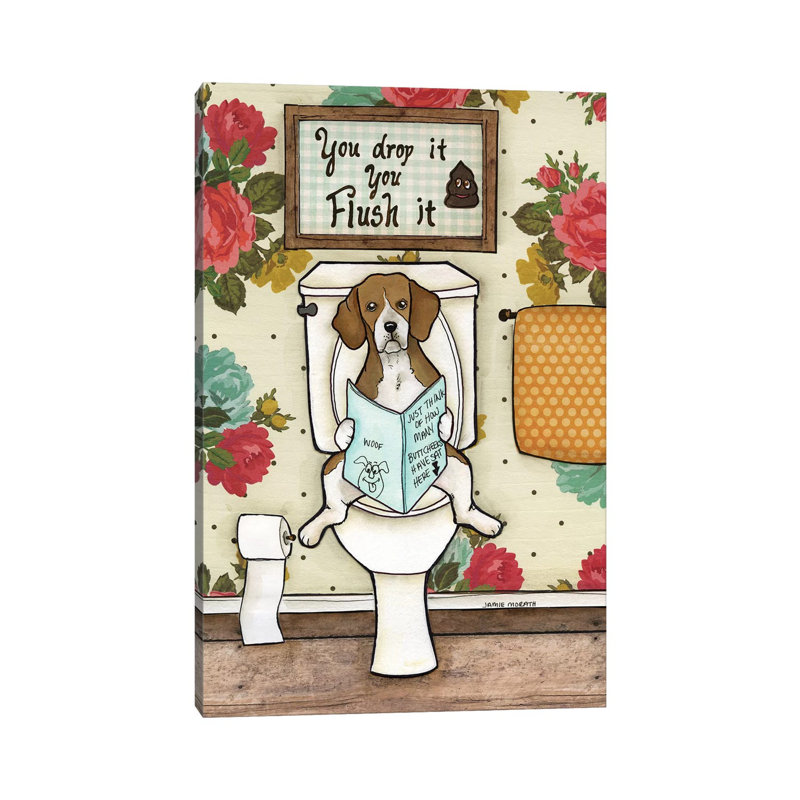 Flush It by Jamie Morath - Wrapped Canvas Print, 20.32 cm H x 30.48 cm W